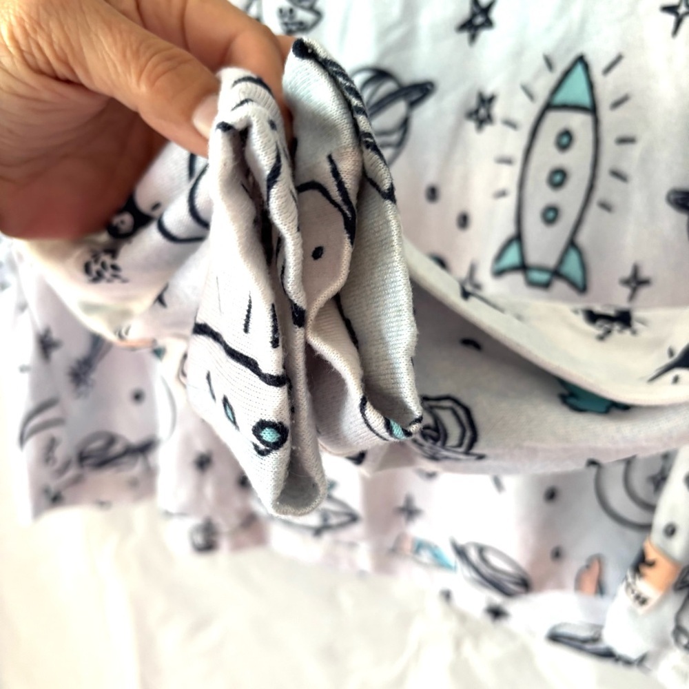 Disney Stitch Long Sleeve Pajama Top White Turquoise SZ L NWOT - Picture 4 of 8